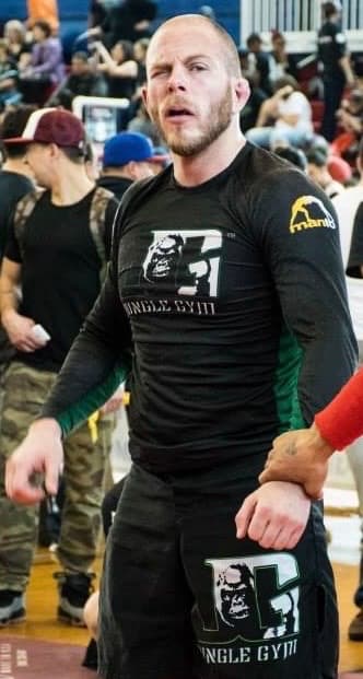 Patrick competing in grappling